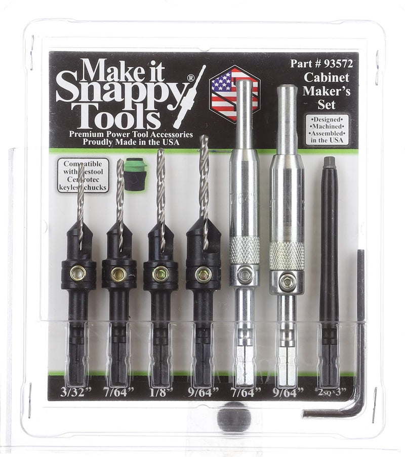 Make it Snappy Snappy Tools 4-Piece Cabinet Makers Set Compatible with Festool Centrotec Chucks - Image 2